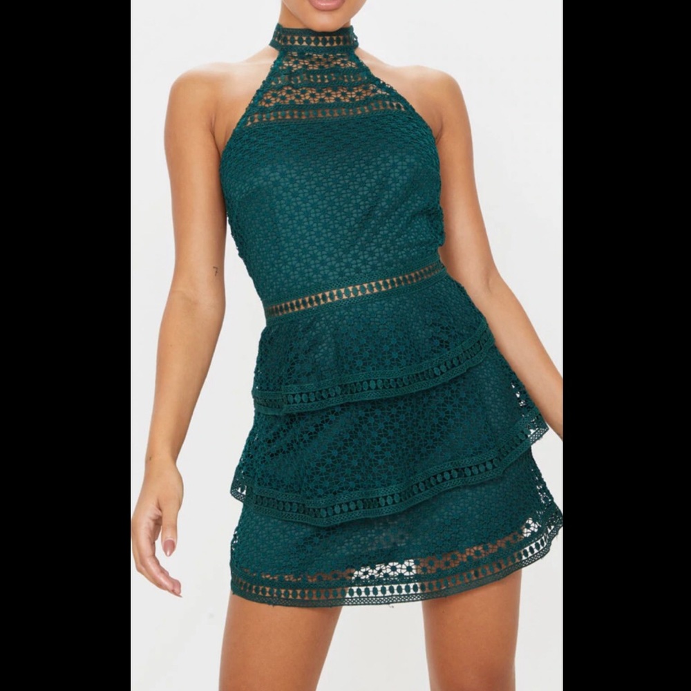Pretty little thing green dress!